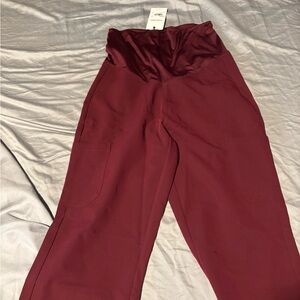 Mandala Wine Maternity Scrub pant